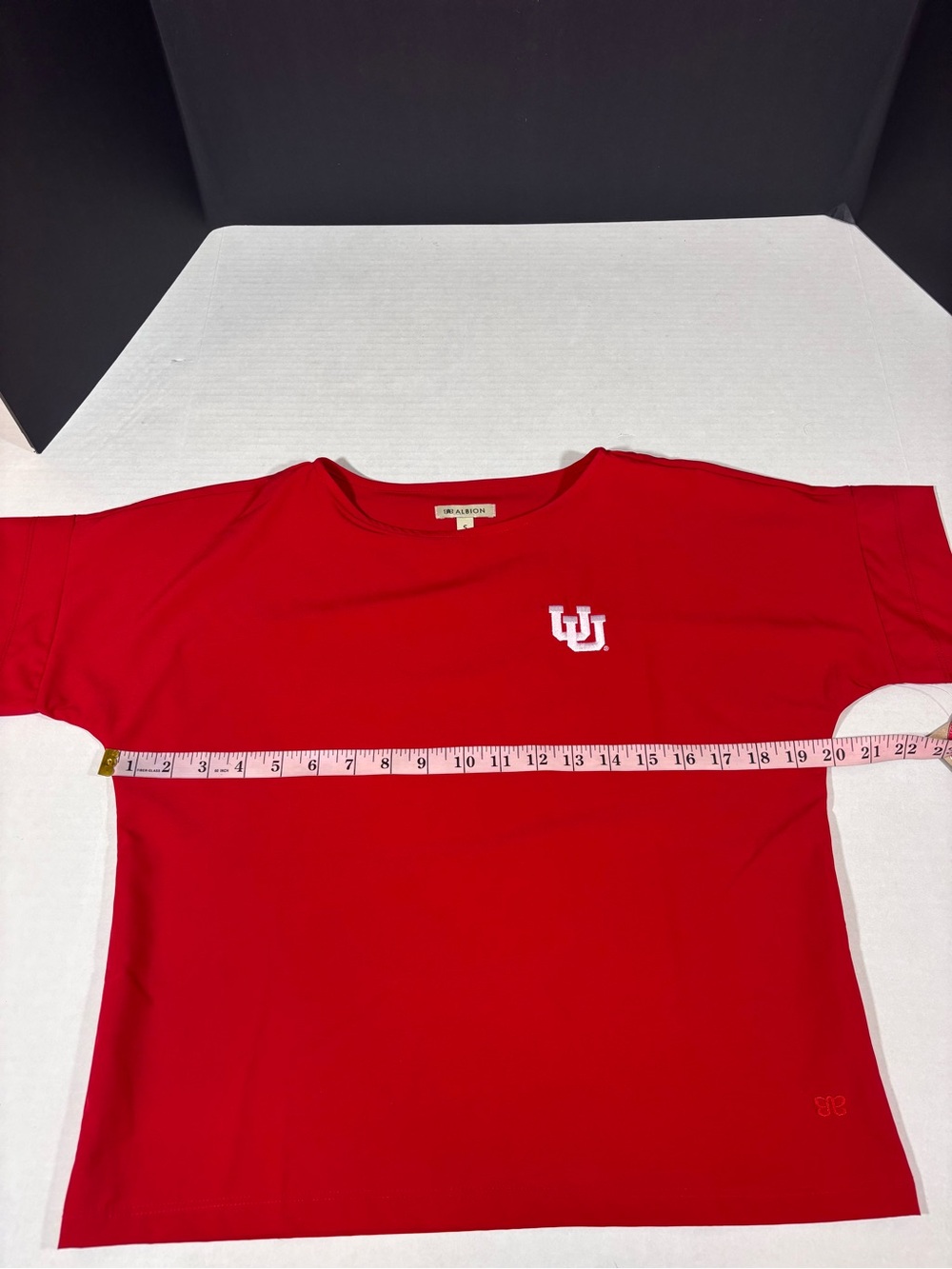 Albion Fit UTAH BOSS TEE, CRIMSON NWT Small University of Utah Crop - Picture 14 of 16